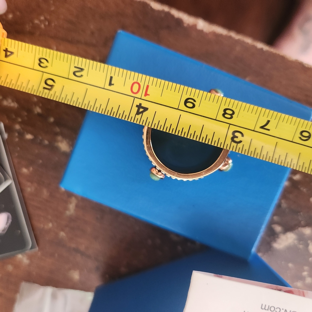 Amazonite Silver Gold Copper Spin Ring - image 4